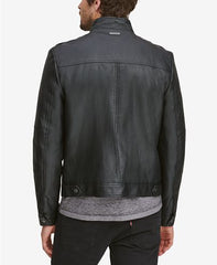 Men's Four Pocket Faux Leather Jacket | New