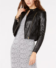 Womens Moto Regular Leather Jacket For Sale | Petite Sizes