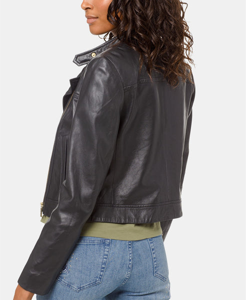 Womens Moto Regular Leather Jacket For Sale | Petite Sizes