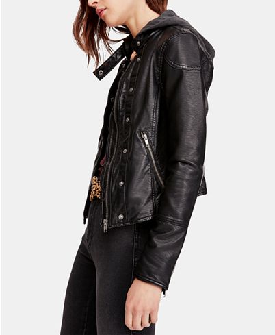 New Dawn Faux Leather Women Jacket - Free People