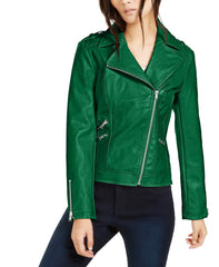 Women Leather & Faux Leather Moto Jackets - LeathersFort