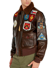 Leather Top Gun Jacket For Men's - Created By Leathersfort