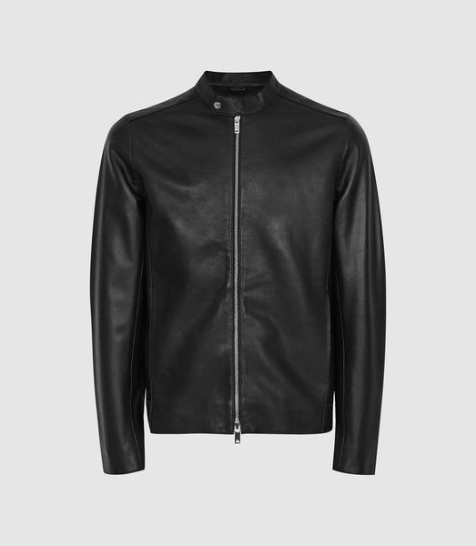 LEATHER CAFE RACER JACKET