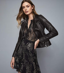 LEATHER BIKER JACKET