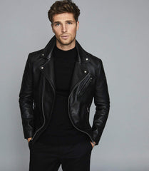 LEATHER BIKER JACKET