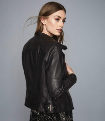 LEATHER BIKER JACKET