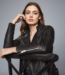 LEATHER BIKER JACKET