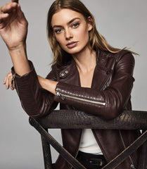 LEATHER BIKER JACKET