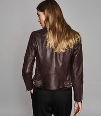 LEATHER BIKER JACKET