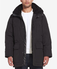 Long Hooded Bomber Jacket For Men's