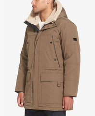 Long Hooded Bomber Jacket For Men's