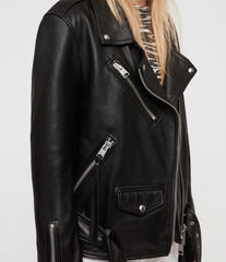 BILLIE LEATHER BIKER JACKET