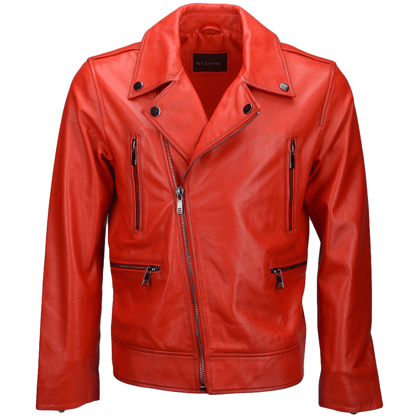 Vegetable Tanned Leather Biker Jacket