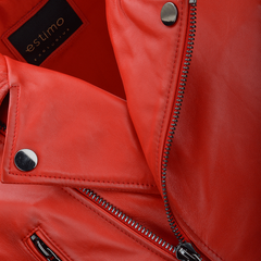 Vegetable Tanned Leather Biker Jacket